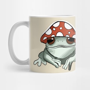 Frog Wearing Mushroom Hat Mug